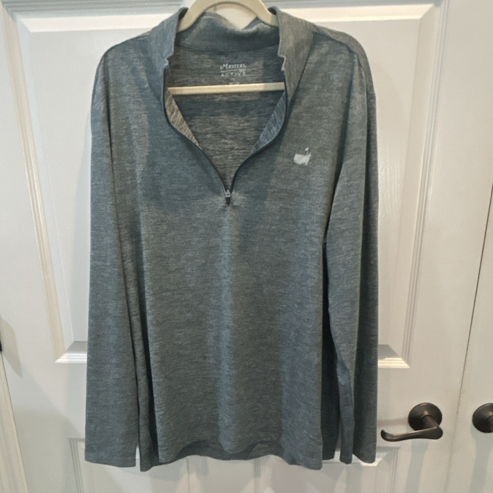 Masters Golf Tech Active Gray Pullover Size L Masters Tournament Golf
